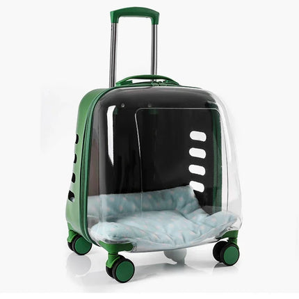 Cats Carrier Pet Backpacks PC Material Travel Stroller Bags Pet Shop Transparent Transportation Products on Wheels Accessories