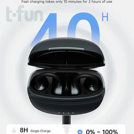 Open Ear Earbuds, Clip-On Earbuds Wireless Bluetooth, Ear Clip Bluetooth Headphones, Lightweight Comfort, Ergonomic Secure Fit