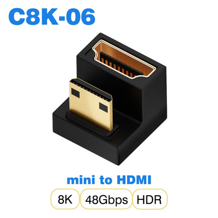 UGOURD HDMI2.1 Cable Adapter mini micro hdmi to HDMI 2.1 Converter 48Gpbs 8K60HZ 4K120HZ for HDTV Projector PS4 PS5 Laptop PC
