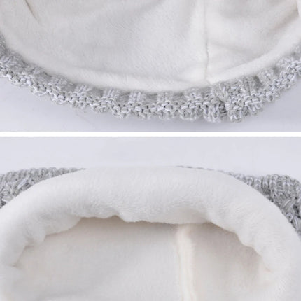 3Pcs Winter Kids Hat Set for Girls Boys Warm Knitted Children Beanie Scarf Gloves Fleece Lining Pompom Children Cap 4-10Y