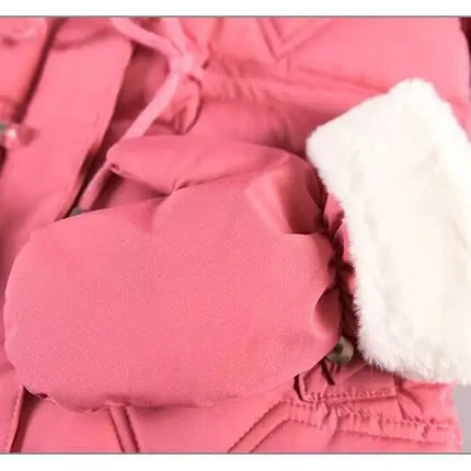 Autumn Winter Girls Jacket Keep Warm Fashion Hooded Outerwear Birthday Christmas Princess Coats 3 4 5 6 7 8 Years Kids Clothes