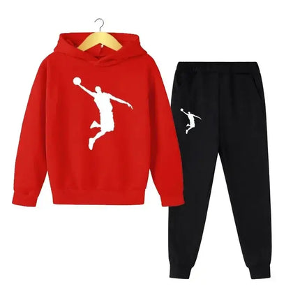 Autumn Winter Children 2Pcs Set Fashion Sports Hoodie+Pants Suits 4-14 Years Boys Girls Casual Outfits Tracksuits Kids Clothing