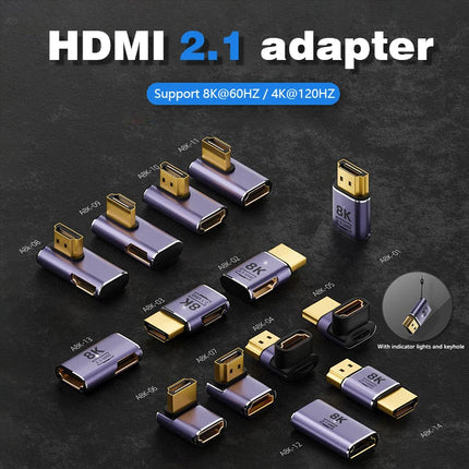 UGOURD HDMI2.1 Cable Adapter mini micro hdmi to HDMI 2.1 Converter 48Gpbs 8K60HZ 4K120HZ for HDTV Projector PS4 PS5 Laptop PC