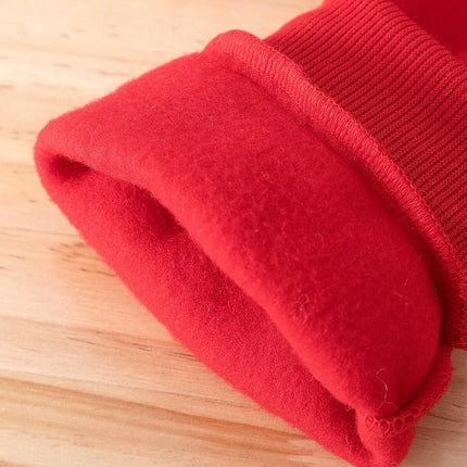 Baby Boy KING Crown Pattern Fleece Hoodie+Casual Pants Two Piece Set Spring and Autumn Sportswear