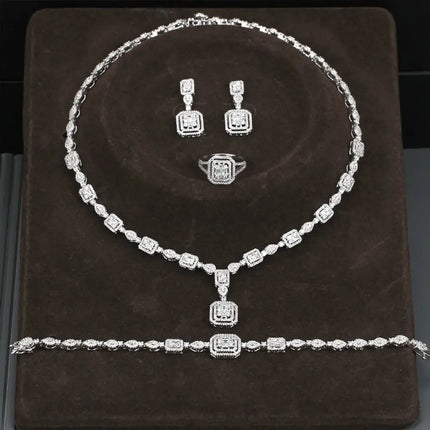 bridal rhinestone jewelry set