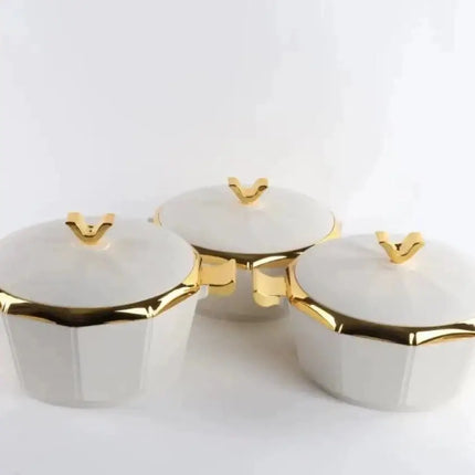 Design Food Warmer Casserole 3 Pcs Set 2/2.5/3L Thermal Container Insulated Lunch Box for Party Hotpot