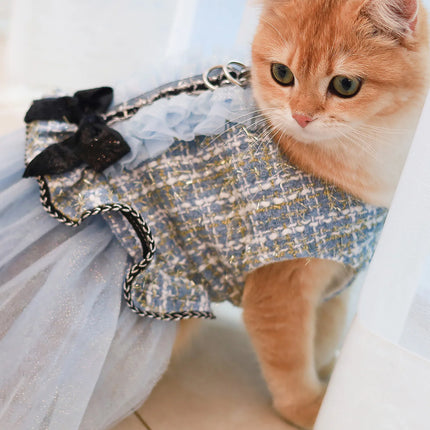 Pet clothing for spring & autumn, teddy bear, Schnauzer, Yorkshire, puppy clothing, dog princess dress, suitable for fashionable