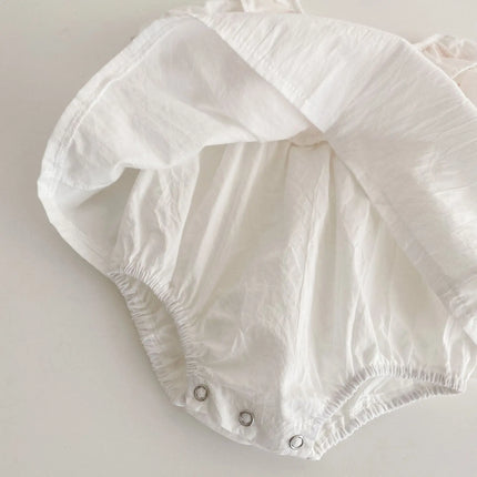 Summer Sister Baby Girl Clothes Embroidery Lace Floral Toddler Girls Ruffled Dress Newborn Infant Baby Romper 2Pcs Suit Korea