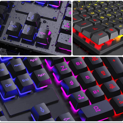 104 key Backlit Computer Keyboard Waterproof Gaming Keyboard Backlit Ergonomics Colorful Mechanical Feel Keyboard And Mouse Set