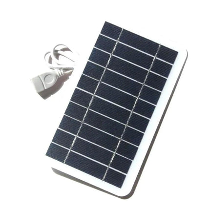 2W 5V Solar Charger Panel Portable Outdoor Solar Power Bank for Phones Waterproof Sunlight Charging USB Output for Camping