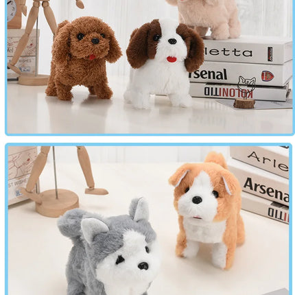 Baby Toy Dogs That Walks and Barks Tail Wagging Plush Interactive Electronic Pets Puppy  Montessori Toys for Girls Toddlers Kids