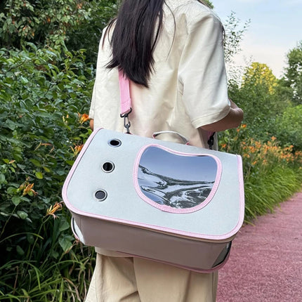 Portable Pet Carrier Bag for Small Dogs Cats Foldable Shoulder Backpack Breathable Travel Outdoor Kitten Puppy Carrier Handsfree