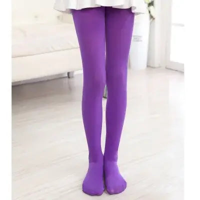 Kids Pantyhose Ballet Dance Tights for Girls  Summer Spring Candy Color Stocking Children Velvet Solid White Pantyhose