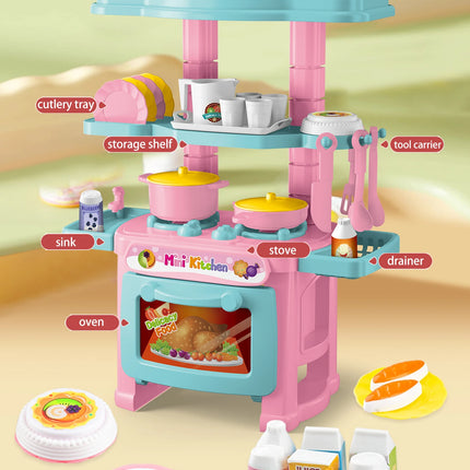 Miniature Kitchen Cooking Set Kid Toys, Food Drink Pop Cans Pretend Play Mini Kitchen Game Accessories Set House Games Gifts