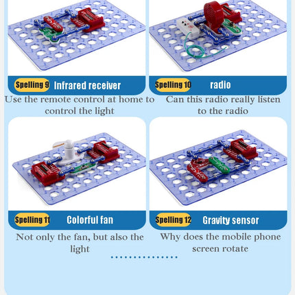 ANU New Circuit Electronic Building Block Scientific Experiment Educational Children's Assembled Toys Electronic Exploration 8+