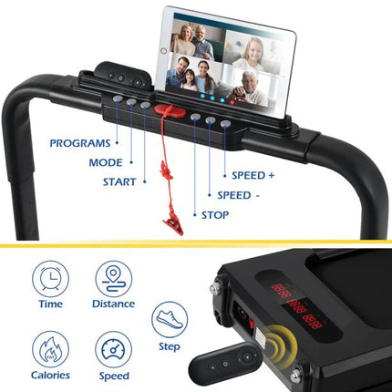 Fitness electric walking machine , foldable, suitable for home exercise