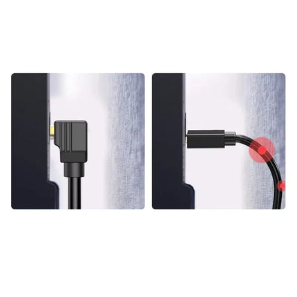 90 Degree HDMI 2.0 Cable - Graphene Enhanced for Space-Saving Installations | 8K, 3D & High Refresh Rate Aux Cable  Hdmi Cable