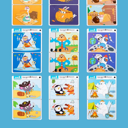 Kid's Find Difference Drawing Circle Game Learning Educational Children Training Concentration Activities Toys for Birthday Gift