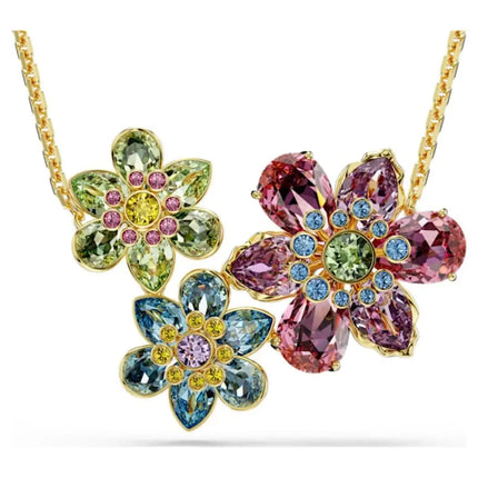 2025 Gorgeous Floral Gold Jewelry Set, Essential Necklace Pendant Bracelet, Earnail Ring for Banquet Parties - Lover Gift