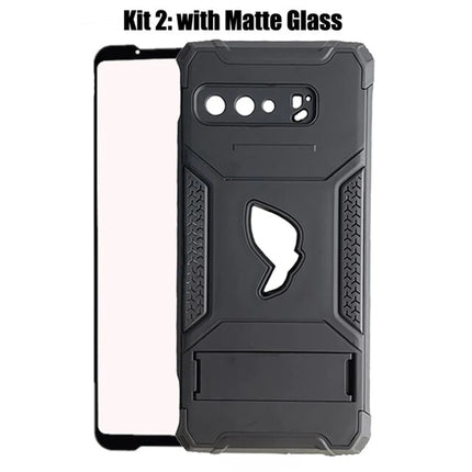 ZSHOW Military Grade Armour Case for ASUS ROG Phone 3 with Air Trigger Compatibility, Kickstand, and Dust Plug for Enhanced Drop Protection