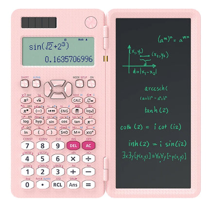 Mini Scientific Calculator with Writing Tablet Calculators Notepad Memo Office Electronics School Supplies 991Es Ms EX 82Ms NEW