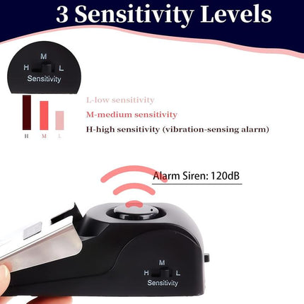 Door Stop Alarm with 120DB Security Feature – Pack of 4 Floor Wedge Doorstops for Home, Apartment, and Travel Use