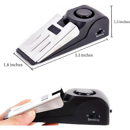 Door Stop Alarm with 120DB Security Feature – Pack of 4 Floor Wedge Doorstops for Home, Apartment, and Travel Use