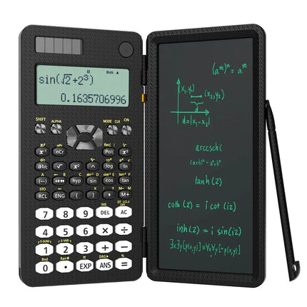 Mini Scientific Calculator with Writing Tablet Calculators Notepad Memo Office Electronics School Supplies 991Es Ms EX 82Ms NEW