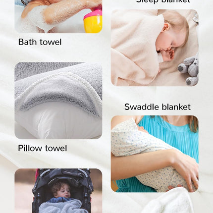 Baby Hooded Bath Towel,2 Pack  Babie Towels for Newborn,Infant,Toddler,Ultra Absorbent Soft (White Bear+Blue Bear)