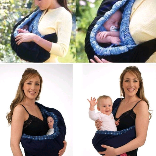 Newborn Baby Carrier with Back Support and Feeding Bag - TC Cotton Fabric Products for Infants