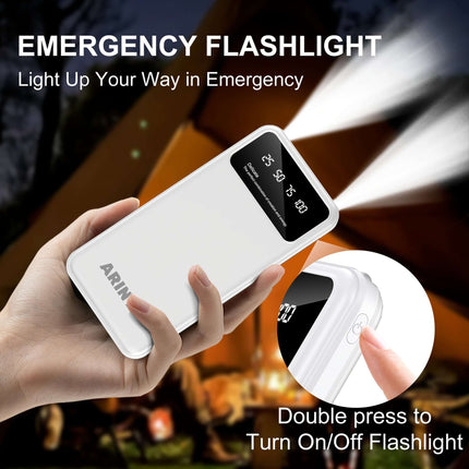 Power Bank Portable Charger 10000mAh, Battery Pack For Heated Vest Heated Jackets, 5V 3A External Phone Charger For Heated Clothes, Smartphones, Tablets, Smartwatches And More