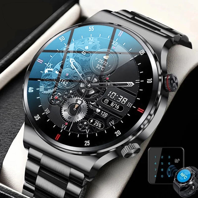 Premium Smart Watches for Men and Women - NFC, Bluetooth Calling, Fitness Tracking, Waterproof Sports Wristwatches Compatible with Xiaomi and Huawei 2025