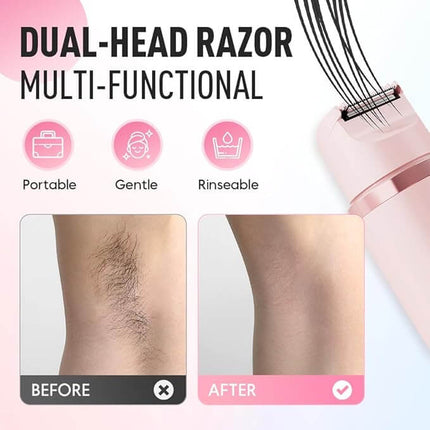 Rechargeable Electric Trimmer for Women 2in1 Hypoallergenic Electric Lady Hair Groomer Hair Removal Tool Body Shavers Gifts