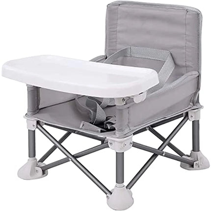 Foldable Portable Baby Dining Chair with Safety Seat Belt - Ideal for Camping and Beach Outings