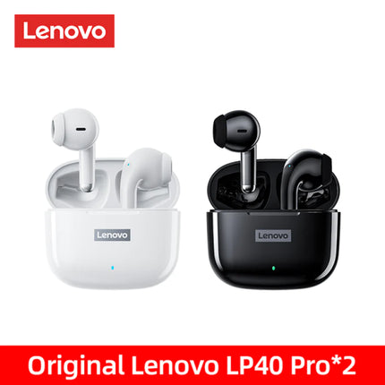 Lenovo LP40 Pro TWS Earphones - Wireless Bluetooth 5.1, Noise Reduction, Touch Control, 250mAh Battery, 2022 Model