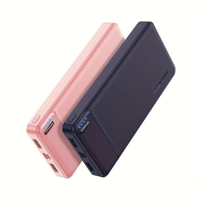 AsperX, Power Bank, 15000mAh, 2-Pack, Rechargeable Battery Pack For Heated Vest, Jackets, USB-C Out And In, Dual USB A, External Battery Pack For IPhone, Samsung, Android, And More