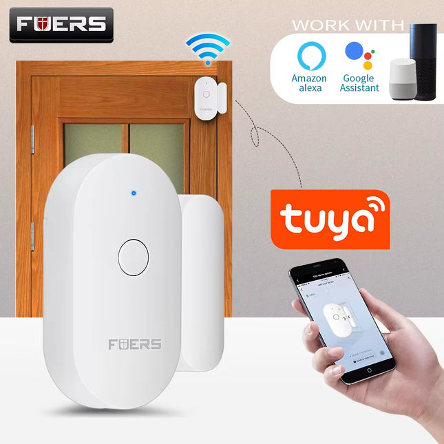 Tuya Smart Home Wifi Door Sensor Door Open Detectors Security Protection Alarm System Home Security Alert Security Alarm