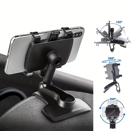 Angle-Adjustable Car Phone Mount: Rotate & Secure Your Phone for Easy Accessibility