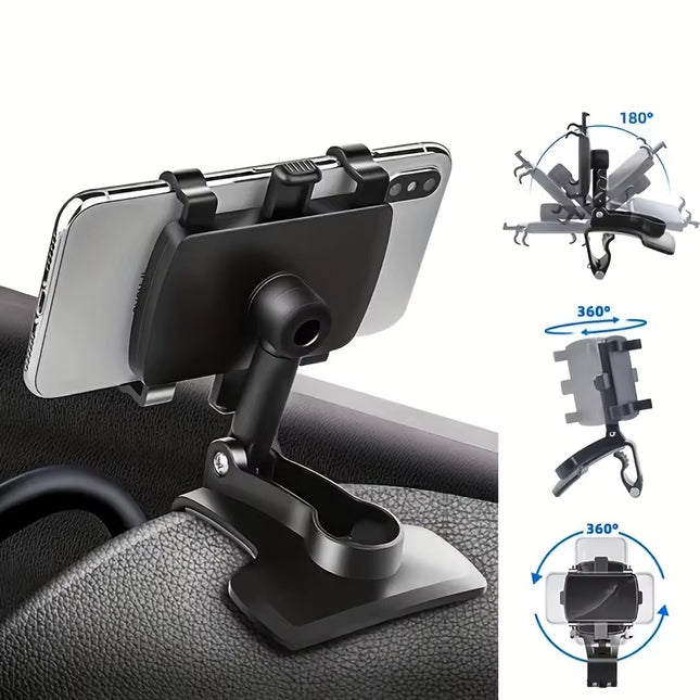 Angle-Adjustable Car Phone Mount: Rotate & Secure Your Phone for Easy Accessibility