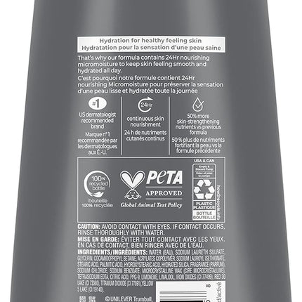 Exfoliating Deep Clean Body and Face Wash with 24-Hour Nourishing Micromoisture Technology Body Wash for Men 695 Ml with Pump