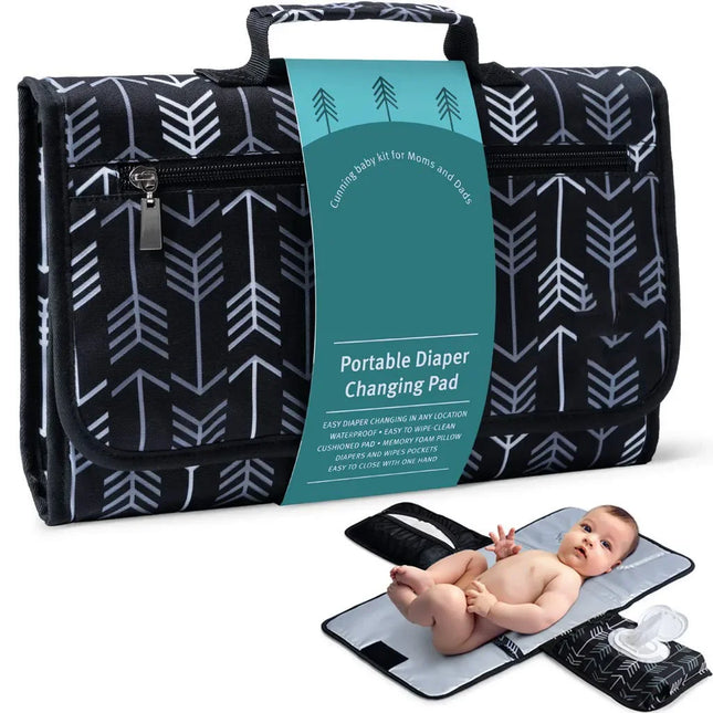 Ultimate Portable Baby Changing Mat - Convenient One-Hand Diaper Pad for Newborns, Perfect for Strollers & Nappy Bags
