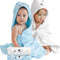 Baby Hooded Bath Towel,2 Pack  Babie Towels for Newborn,Infant,Toddler,Ultra Absorbent Soft (White Bear+Blue Bear)