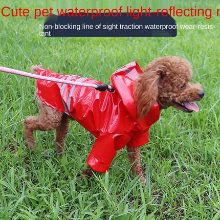 Dog Clothes, Waterproof Jackets, Hooded Raincoats with Reflective Strip, Outdoor Breathable Clothes for Puppies