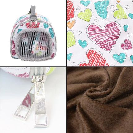 Pet Carrier Convenient Hamster Rabbit Chinchilla Hedgehog Dutch Pig Case Handbag Small Pet Breathable Warm Travel Carrying Bag