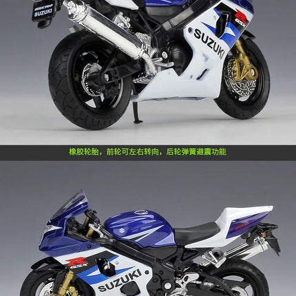 Welly 1:18 Suzuki GSX-R750 Die Cast Vehicles Collectible Hobbies Motorcycle Model Toys