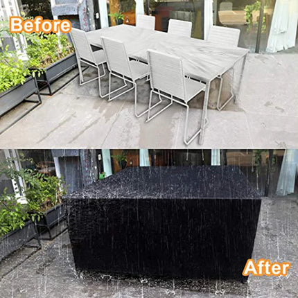 62 Size High Quality Outdoor Patio Waterproof Covers For Furniture Table Sofa Cover  210D Oxford Cloth Black Dust Cover