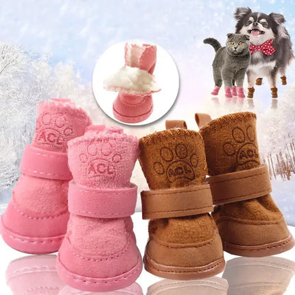 warm winter pet shoes for small dogs