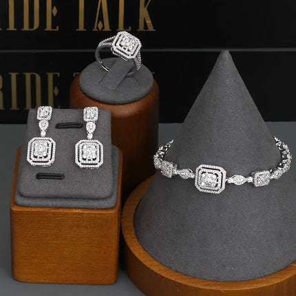 bridal rhinestone jewelry set