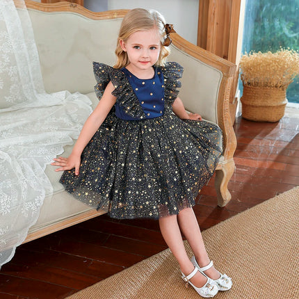 Baby Girl Halloween Costume Toddler Girl Black Beaded Evening Party Dress 12M Girls Princess Tutu Gown Infant Birthday Outfits