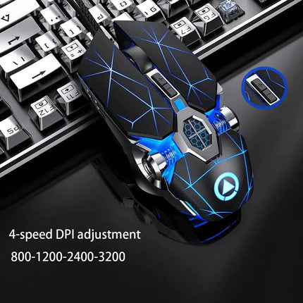 New Professional Gaming Mouse 3200dpi 7 Buttons Backlit Computer Mouse Support Macro Definition Mechanical Wired Silent Mouse